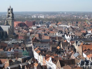 Brugge as seen from the top of the Belfry