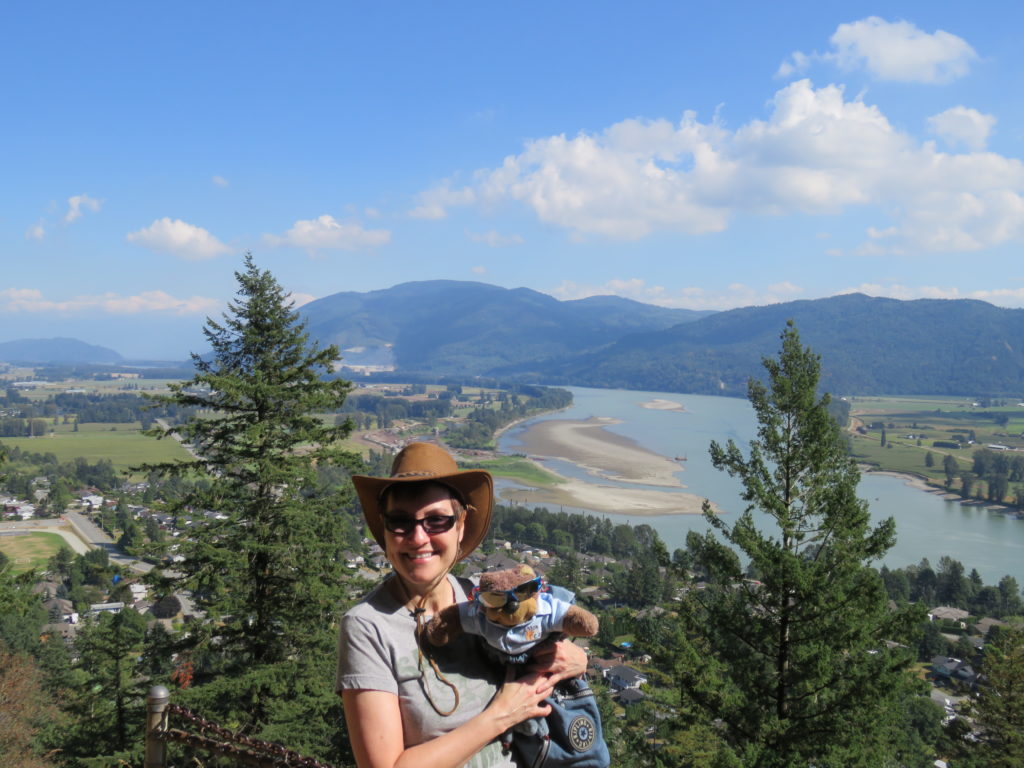 Mitzi Szereto in the Fraser Valley with Teddy Tedaloo